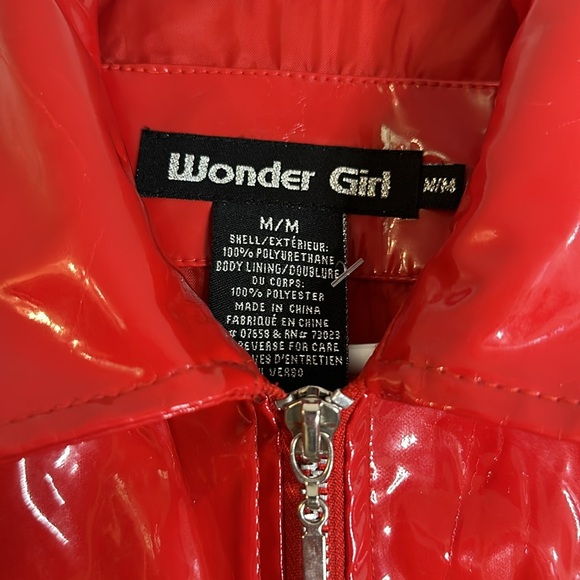 {Festival Collection} Womens Red Poly Coat, Med. - Picture 3 of 3